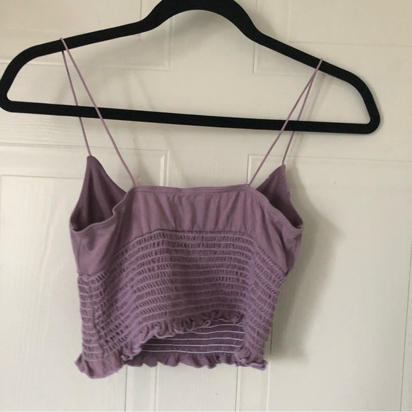 URBAN OUTFITTERS Purple Modal Smocked Tank Top - Picture 2 of 9
